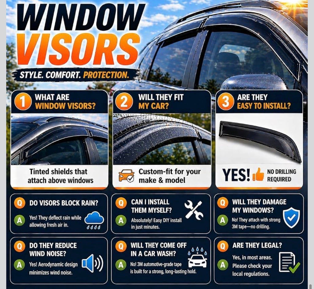 2021-2026 Window Visor Deflectors for Ford Bronco