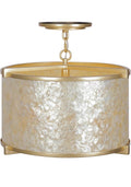 Metropolitan Sommers Bend Semi Flush Light Capiz Shell Gold