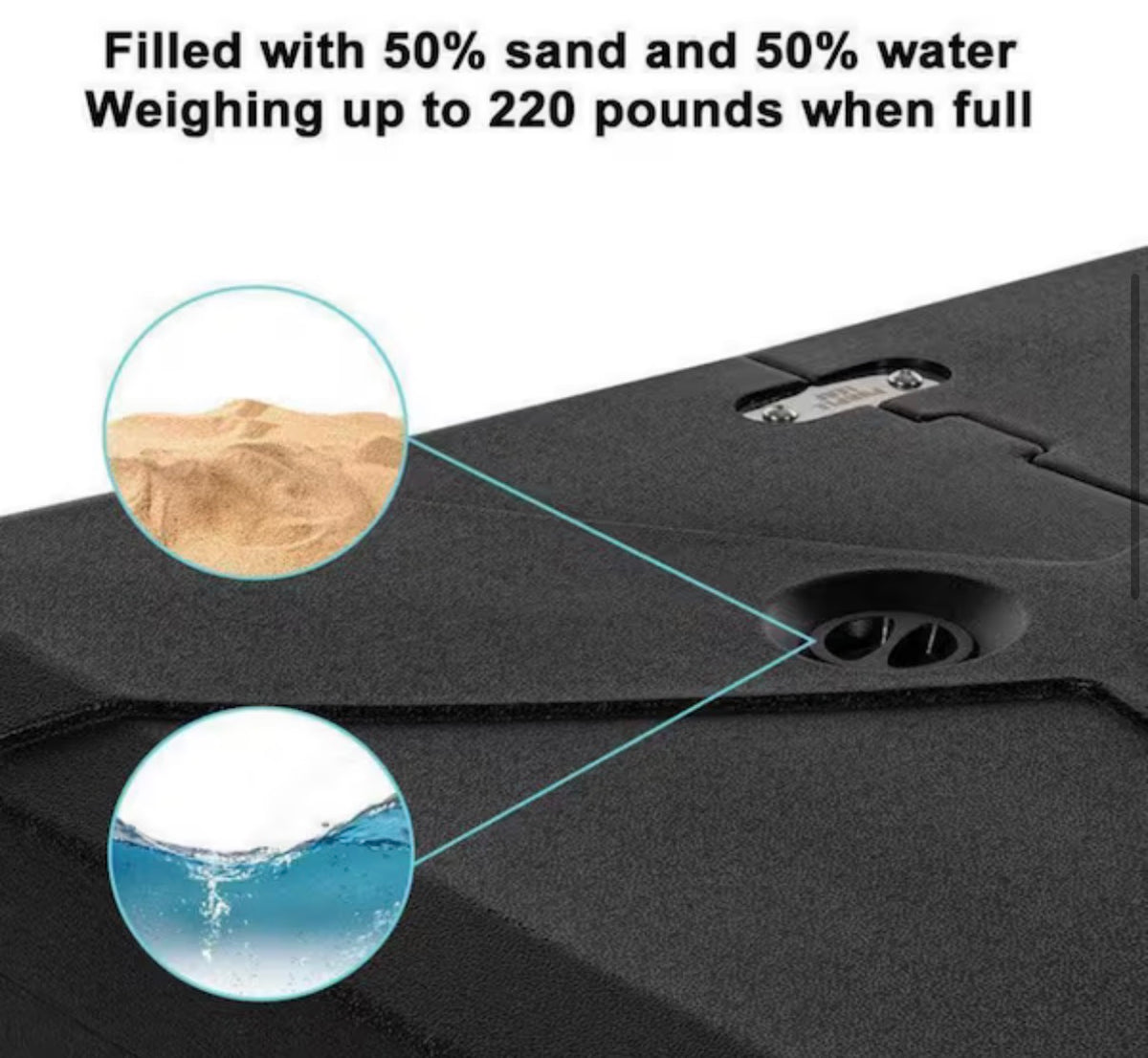 220 lbs. Sand/Water Filled Patio Umbrella Base