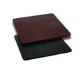 24 in. Black or Mahogany Reversible Laminate Square Table Top