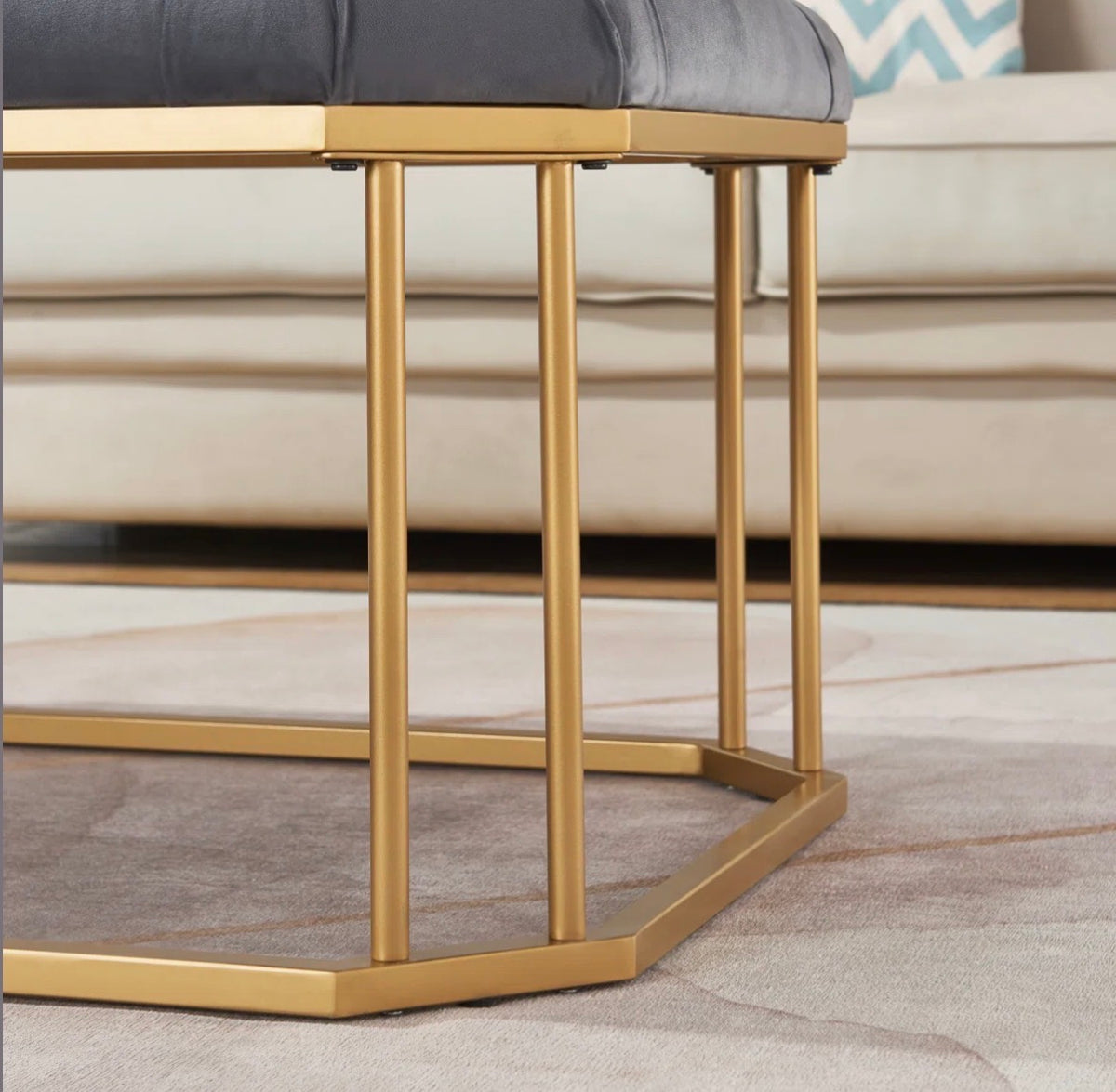 Otten 44 Wide Tufted Rectangle Cocktail Ottoman