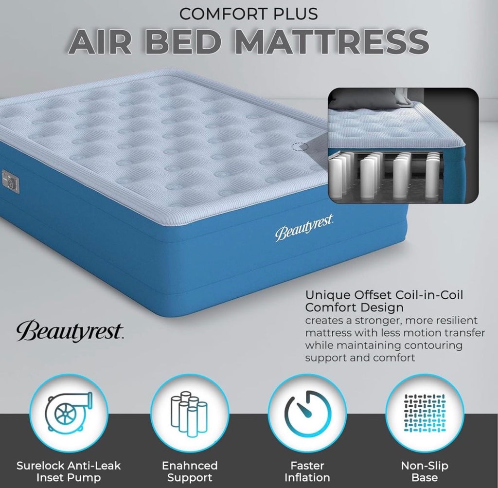 17" Comfort Plus Air Bed Mattress with Built-in Pump Twin Size