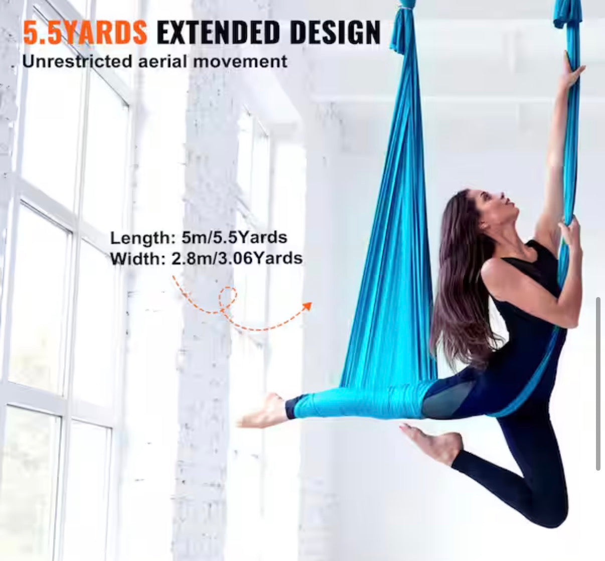 Aerial Yoga Hammock and Swing, 5.5 Yards