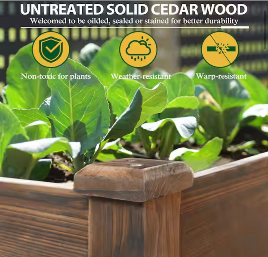 48 in. Raised Garden Bed with Lockable Wheels