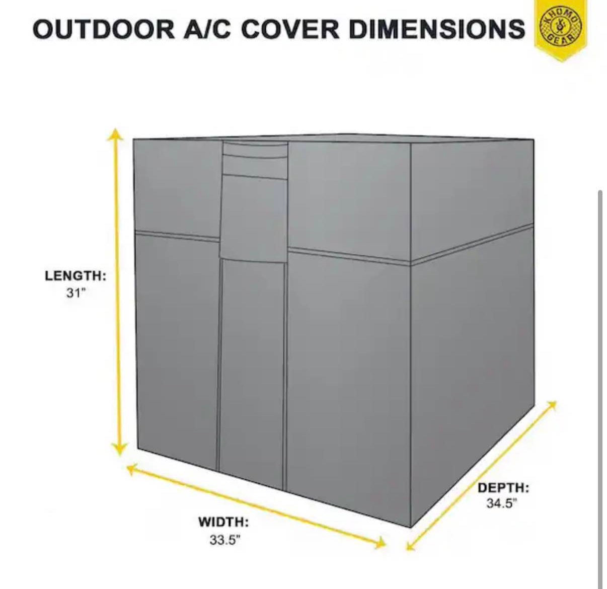 Grey Air Condition Heavy-Duty Weatherproof Protector Cover