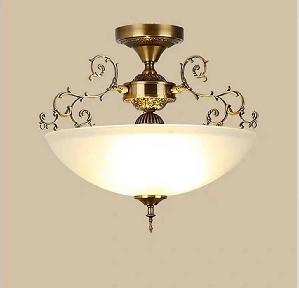 16-inch White Glass Ceiling lamp