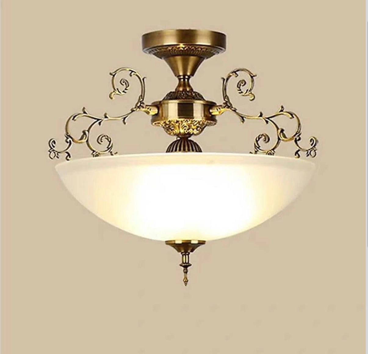 16-inch White Glass Ceiling lamp