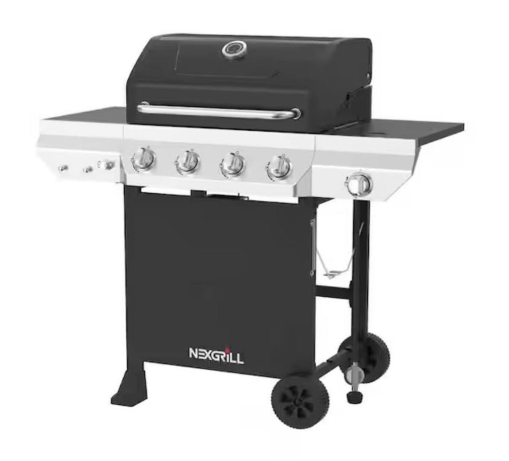 4-Burner Gas Grill with Side Burner (missing side burner decorative face)