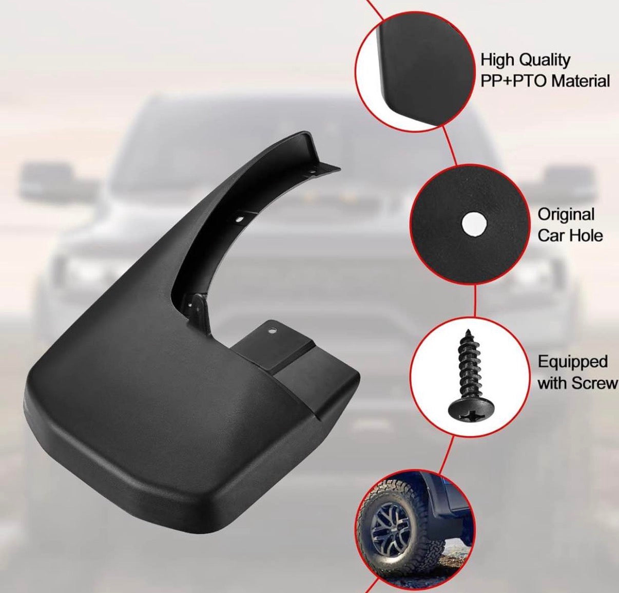 2019-2024 BMW X7 Mud Splash Guards  4Pc Set