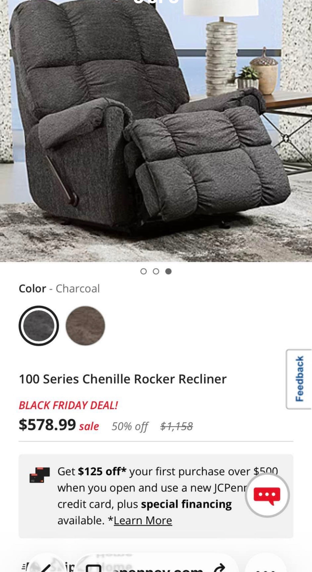 100 Series Chenille Rocker Recliner.
