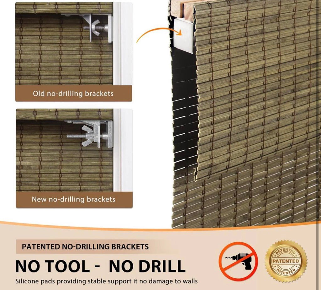 Cordless Bamboo Roman Shades