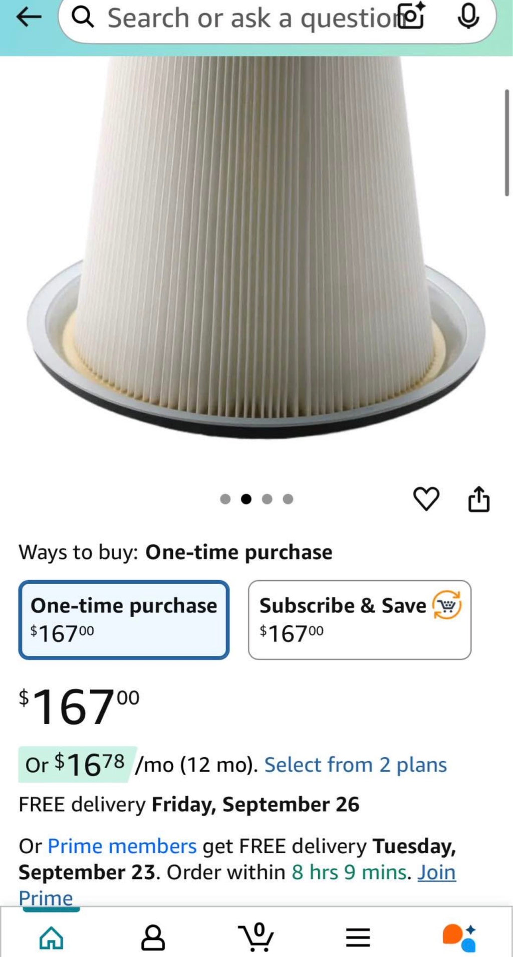 Conical Pre Filter Compatible with Pullman Ermator