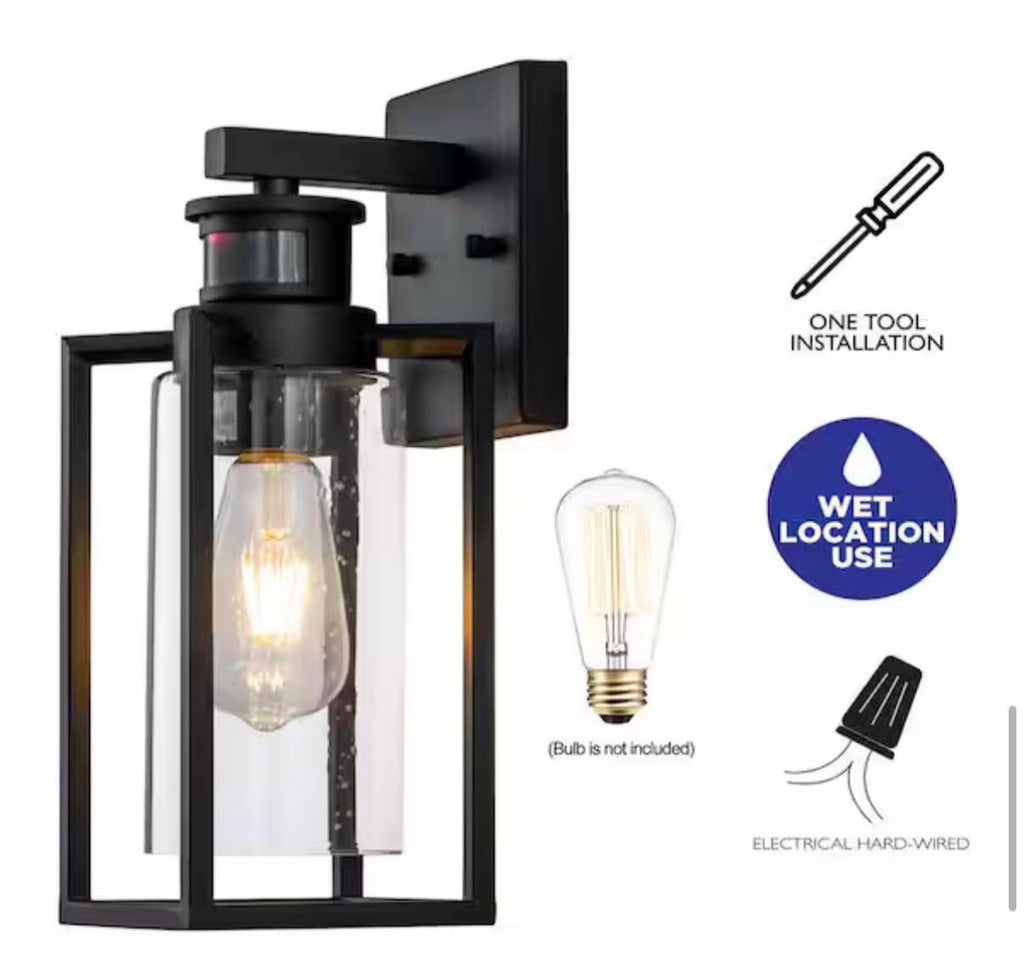 Motion Sensing Dusk to Dawn  Wall Lantern Sconce