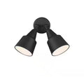 2-Light 120-Watt Black Outdoor Adjustable Flood Light