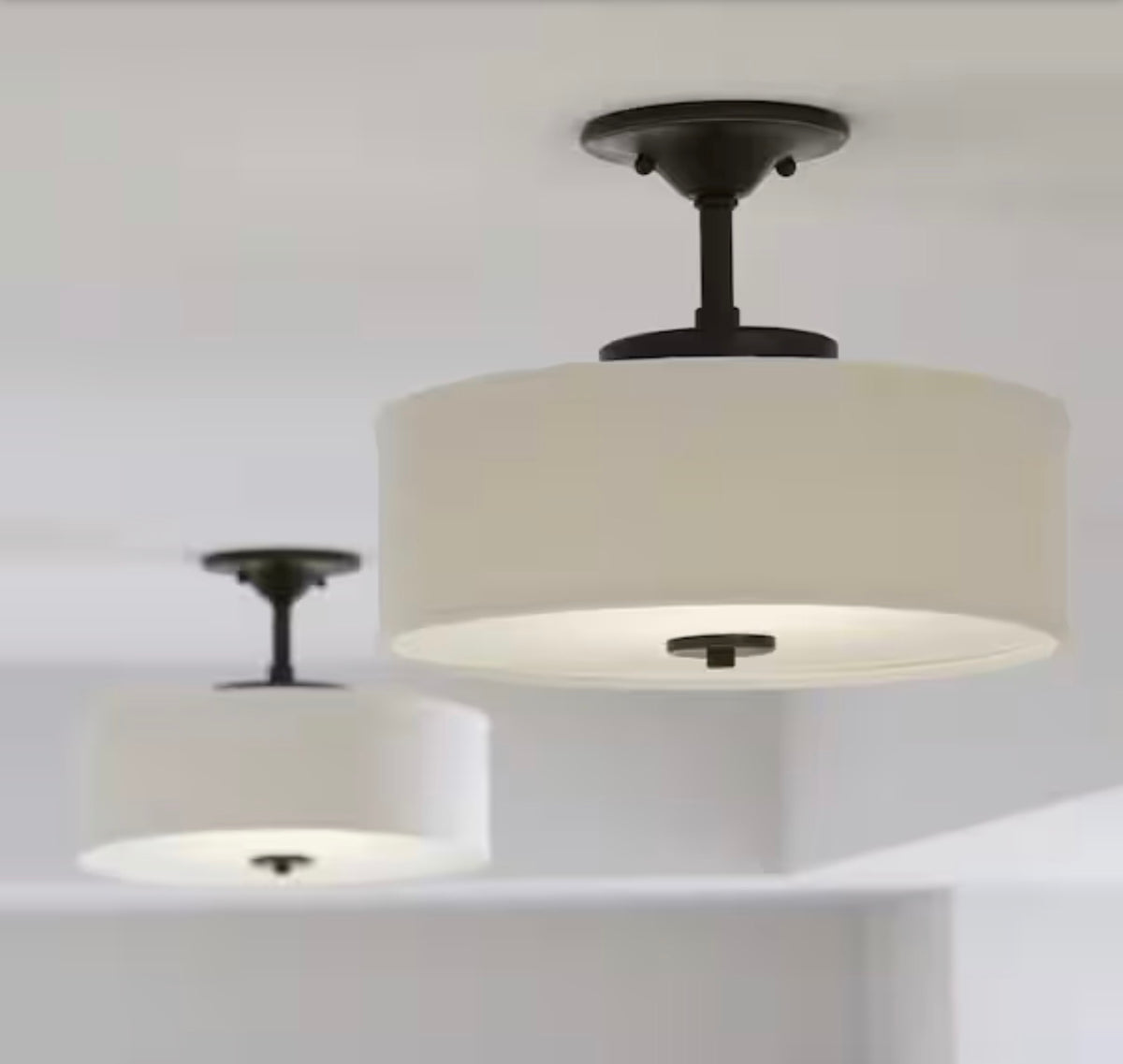 Inspire Collection LED Ceiling Light Drum Semi-Flush Mount