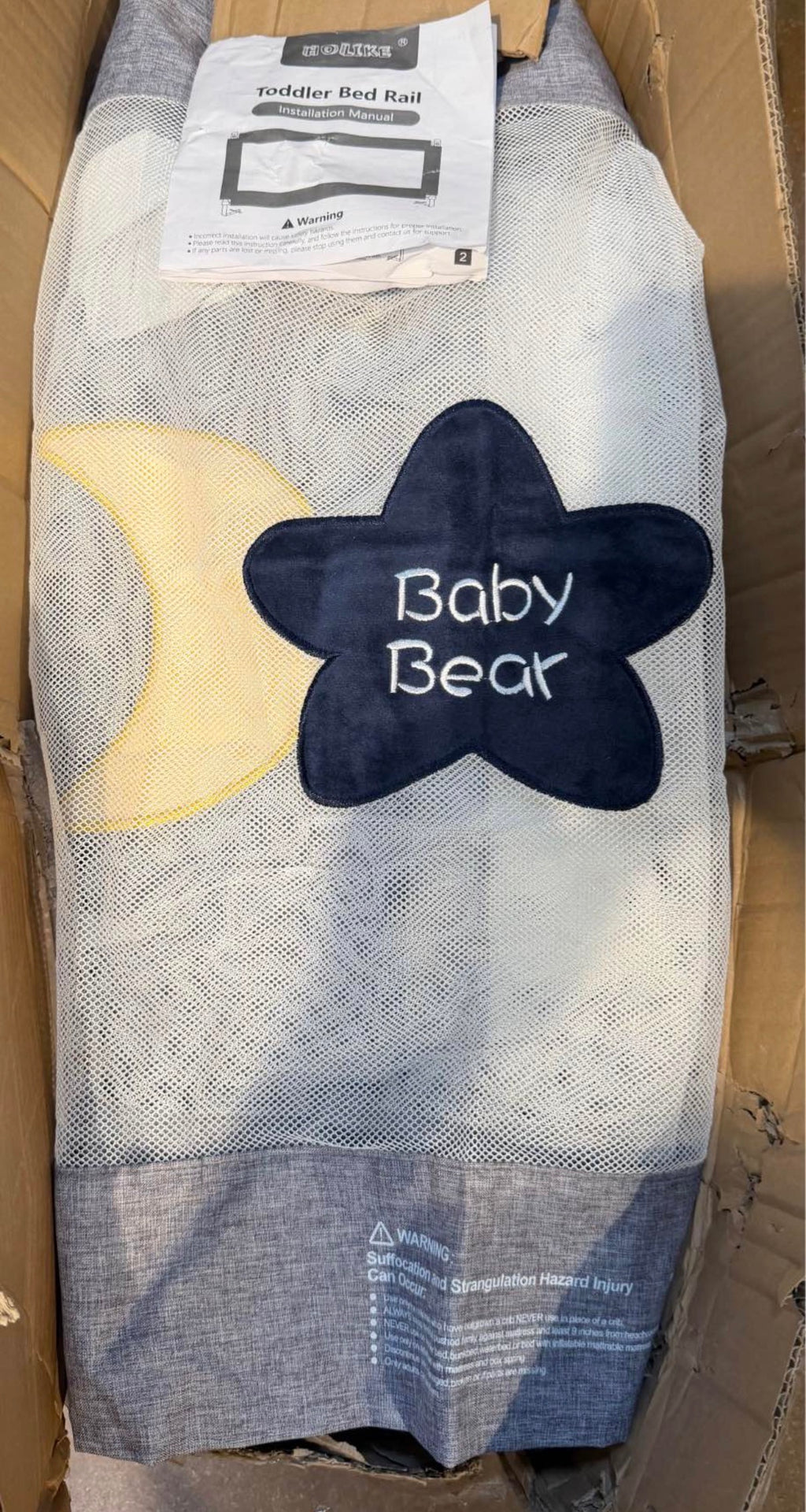 Extra Long Baby Bed Rail Guard (3 Sides)