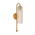 Miraletto 1-Light Cylinder Brushed Gold Wall Sconce