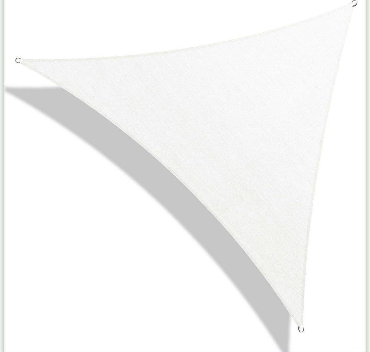 12 ft. x 12 ft. 190 GSM White Triangle Sun Shade Sail Screen