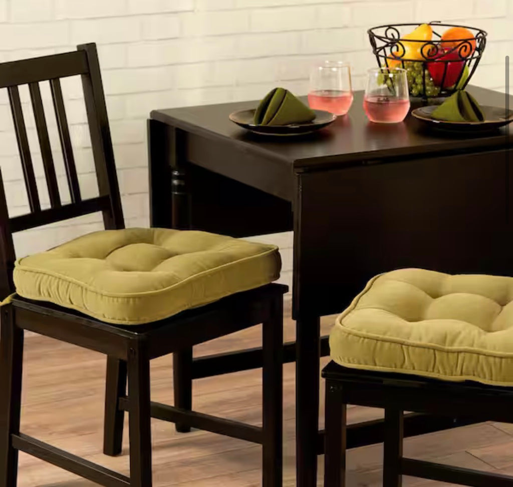 Hyatt Moss Microfiber Chair Pad (Set of 2)