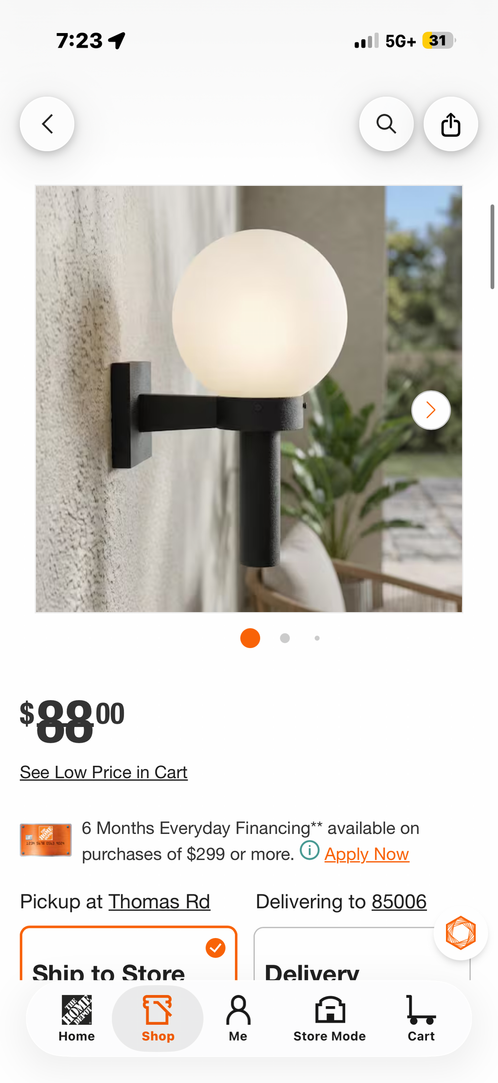 Shatter-Resistant Acrylic Shade Modern Outdoor Wall Lantern Light