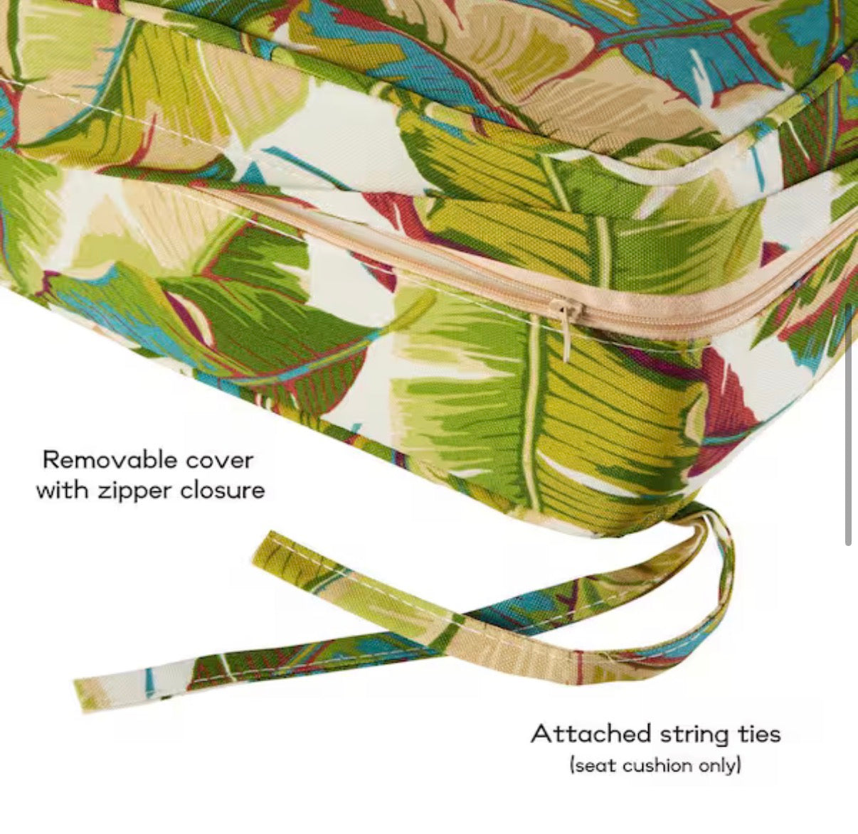 24 in. x 24 in. 2-Piece Outdoor Deep Seat Lounge Chair Cushion