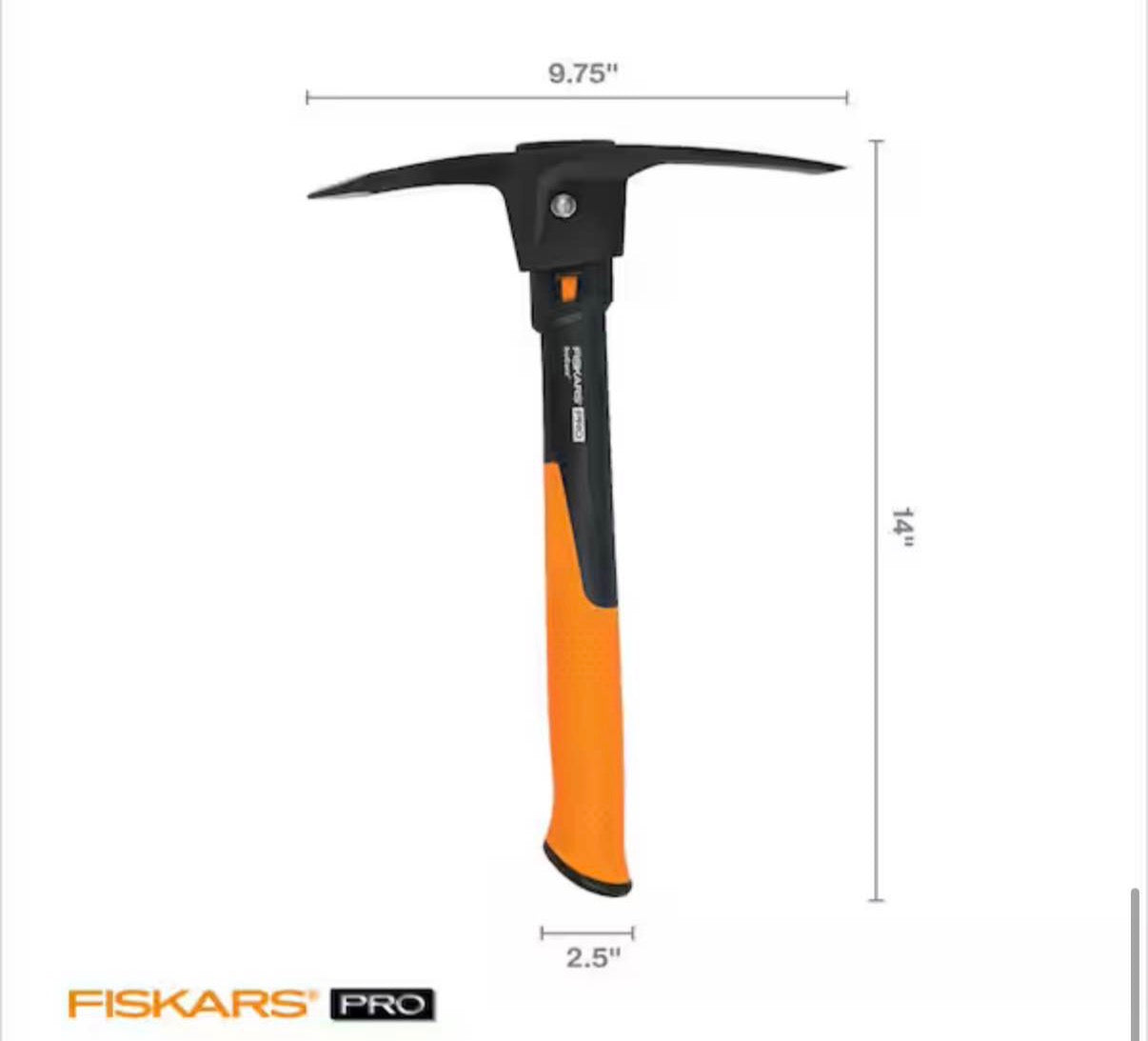 Pickaxe with 14 in. Shock Absorbing Handle