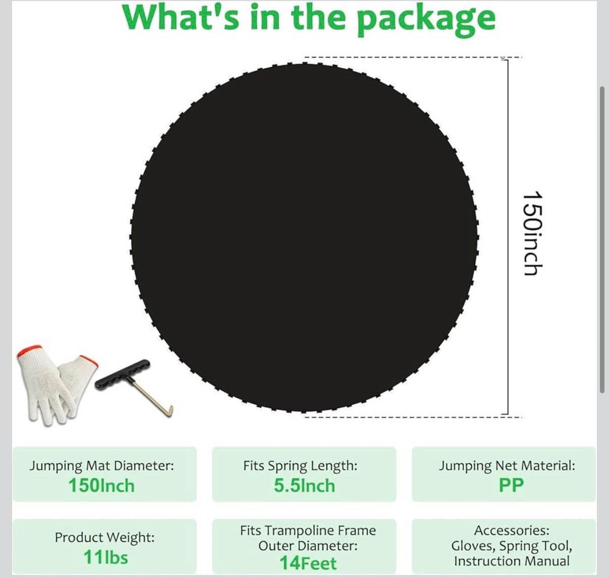 Replacement Trampoline Mat 14 FT