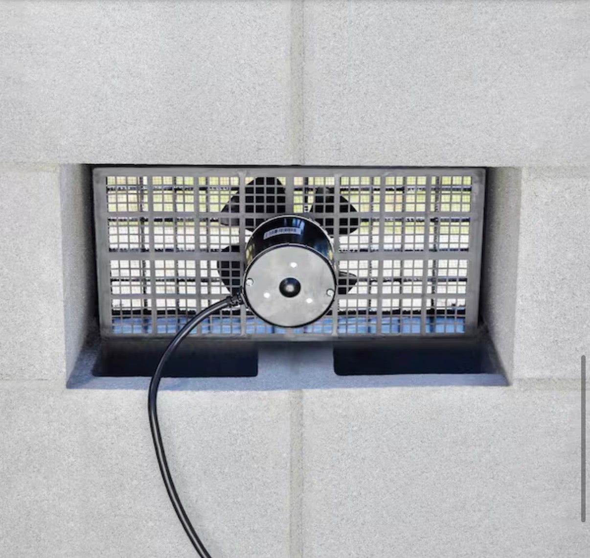 16 in. x 8 in. Resin Power Foundation Vent in Black