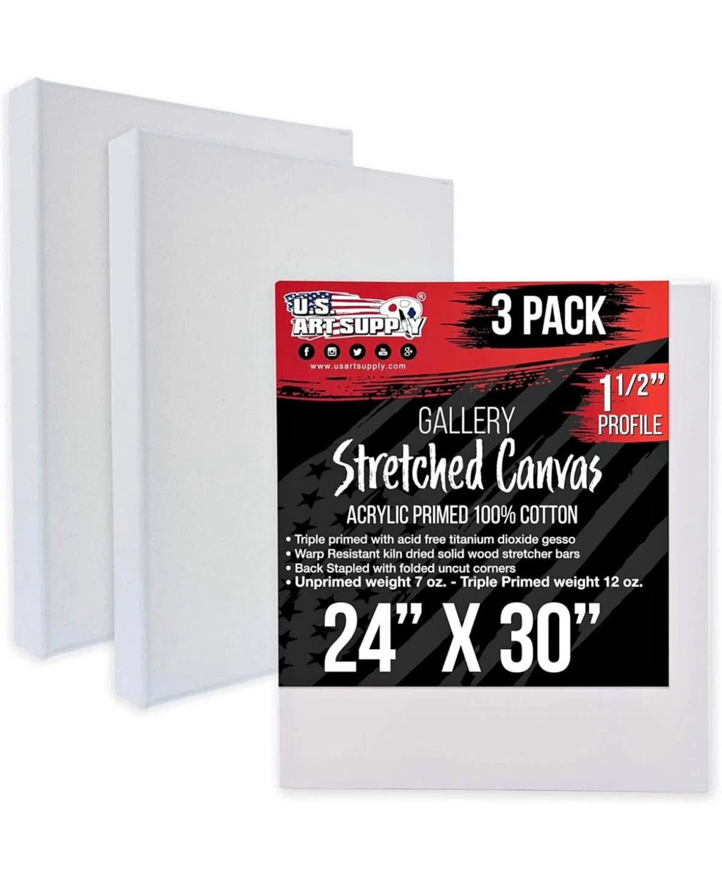 Large Stretched Canvas for Painting 24x30 inch