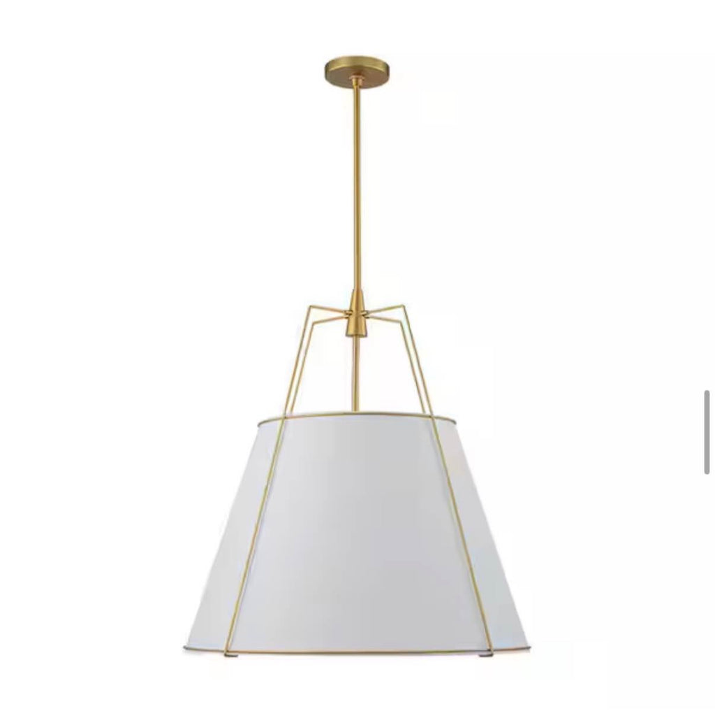Haven Modern Farmhouse 4-Light Brass Frame Pendant Light