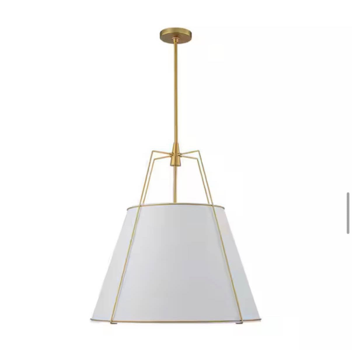 Haven Modern Farmhouse 4-Light Brass Frame Pendant Light