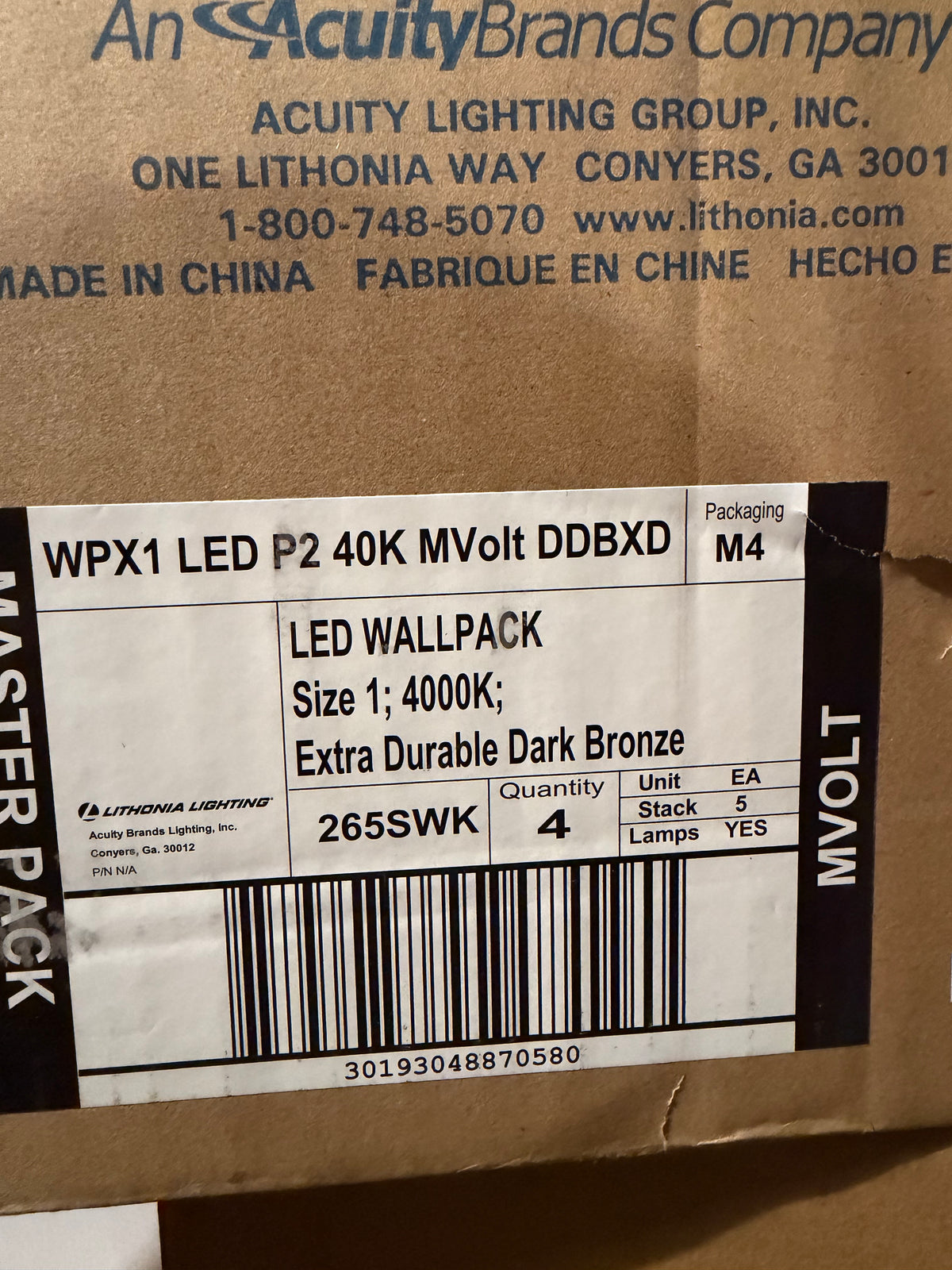 150- Watt Equivalent Integrated LED Bronze Wall Pack Light, 4000K (4 pack )