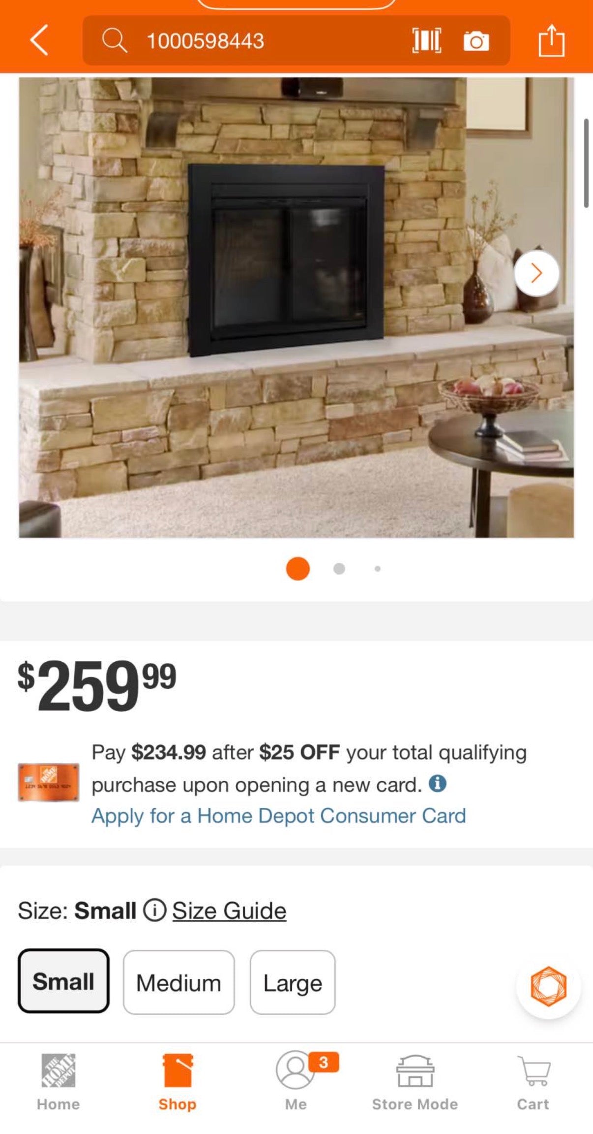 Alpine Small Glass Fireplace Doors