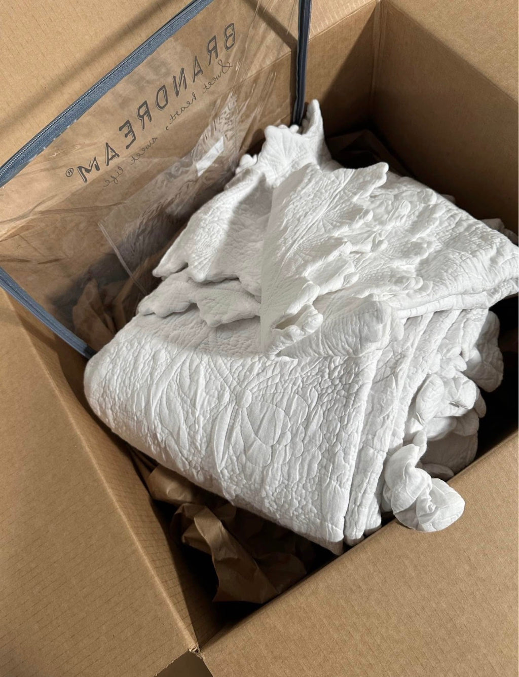 Brandream White Quilt Set Queen King Size