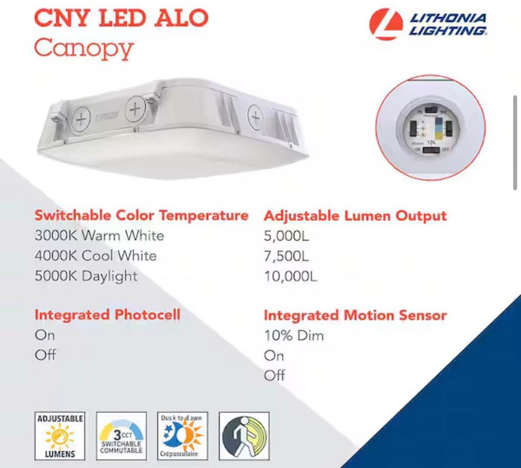 CNY White Outdoor Integrated LED Canopy Light