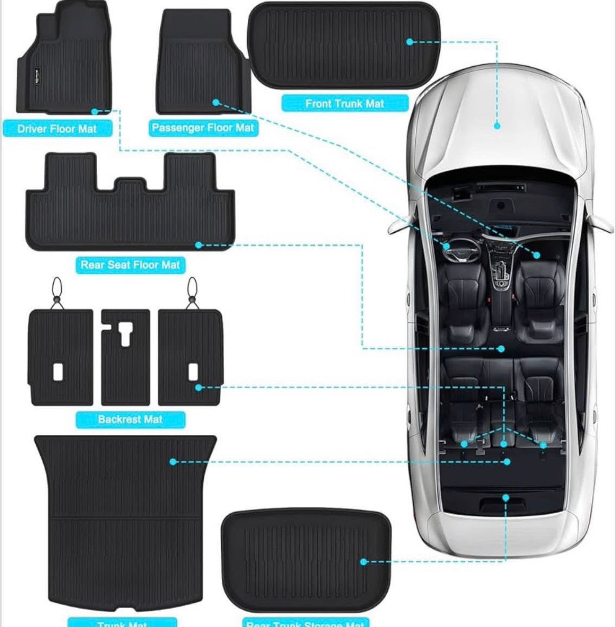 Floor Mats for 2025 2026 Tesla Model Y Juniper