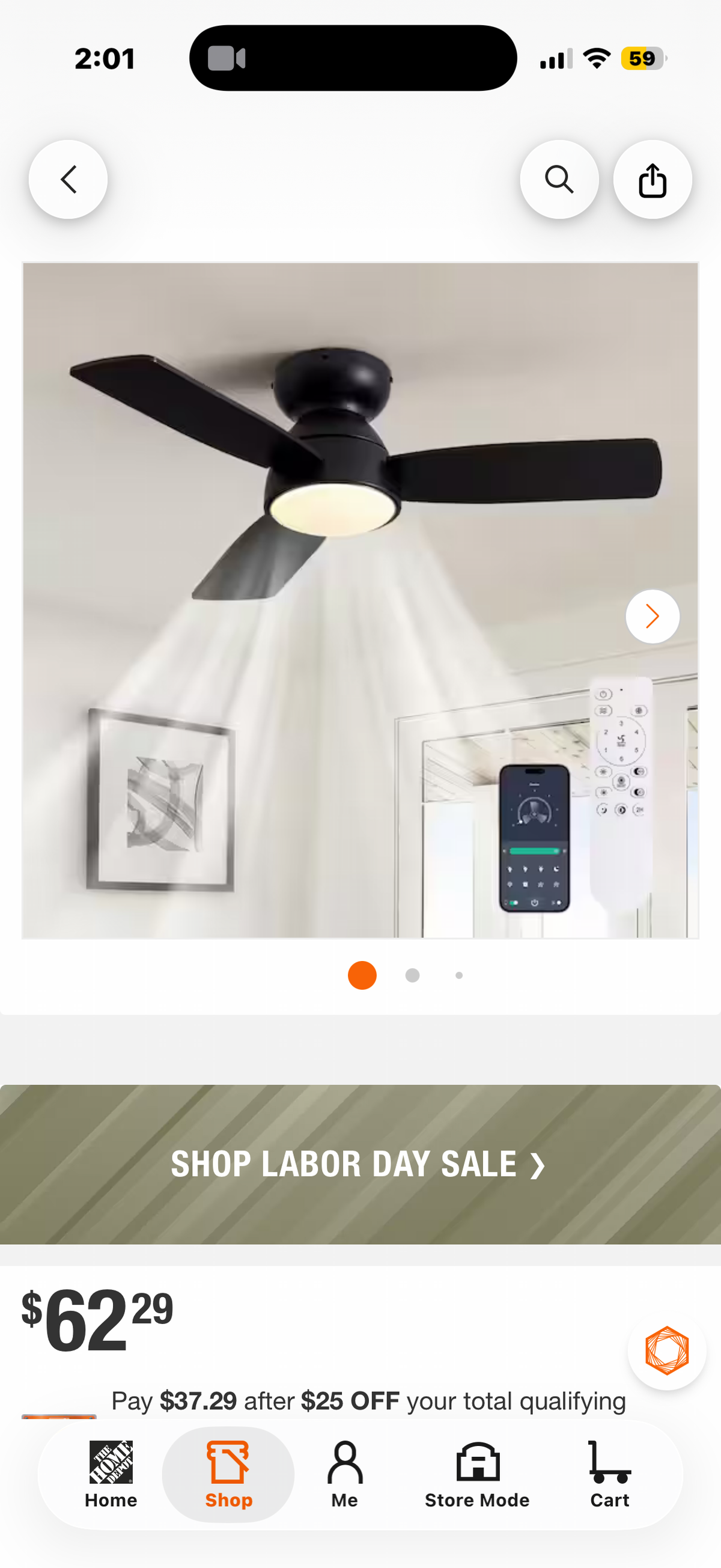 32 in. Integrated LED Smart Modern Flush Mount Ceiling Fan