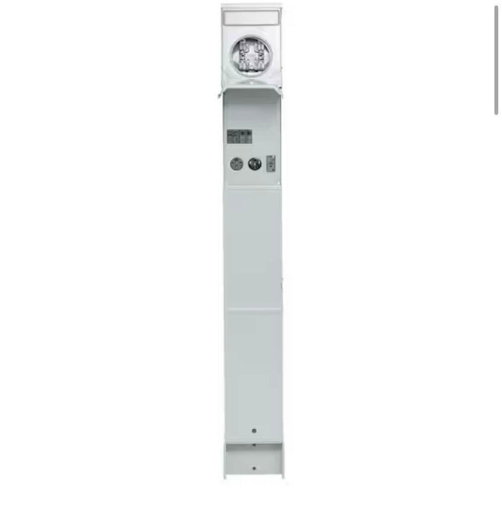 100A Metered RV Earth Burial Pedestal 5-Spaces with 50/30 Amp