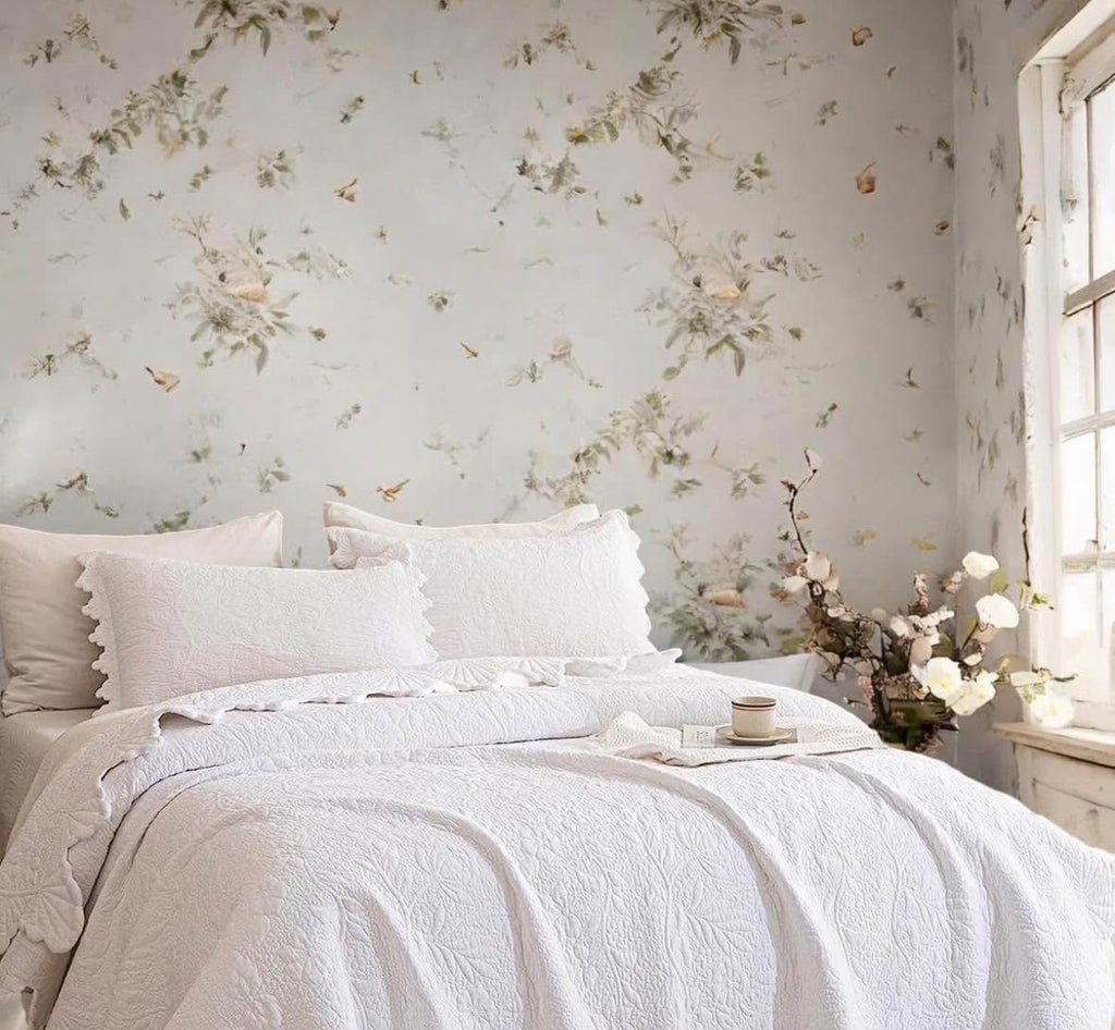 Brandream White Quilt Set Queen King Size