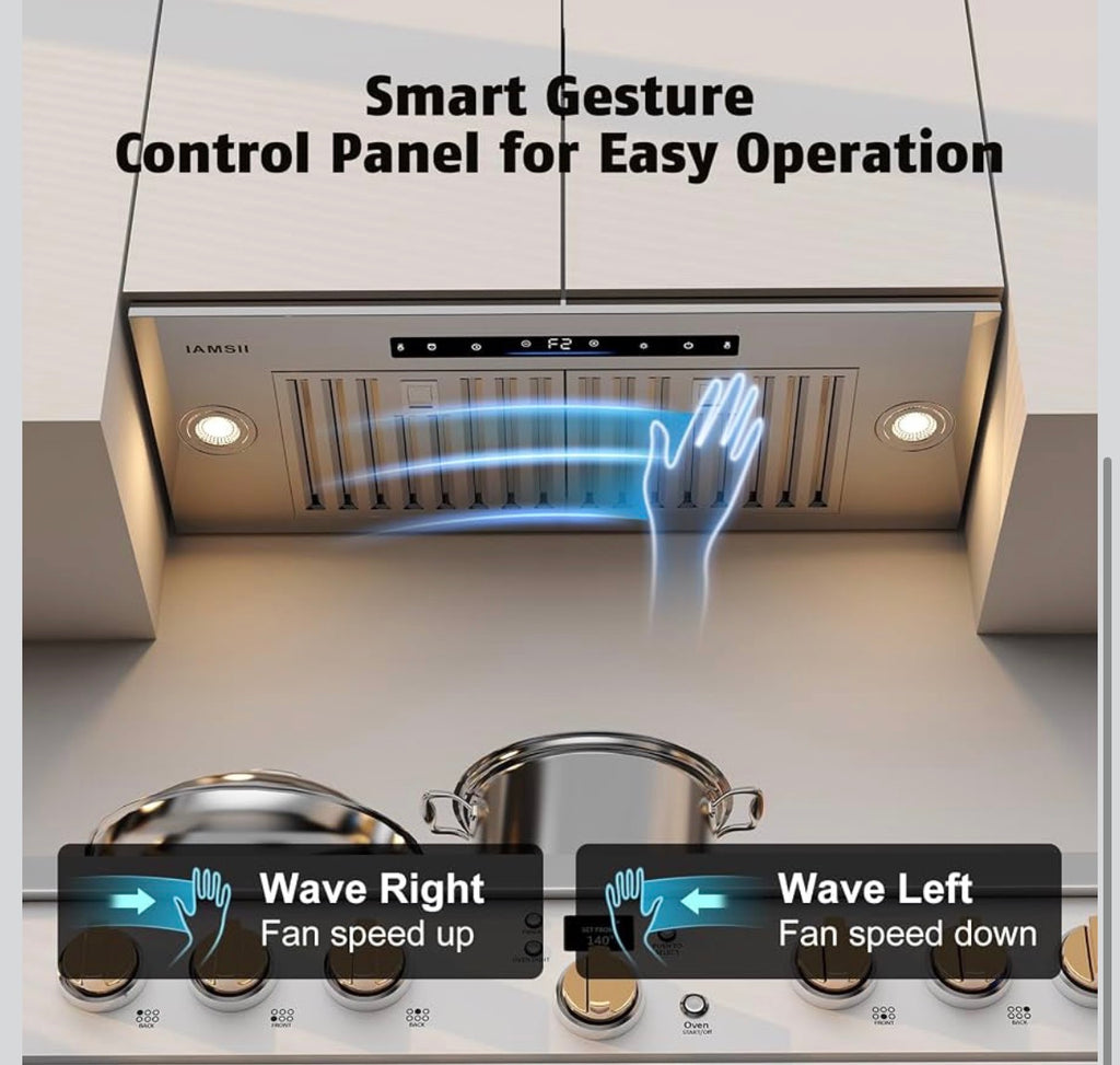 36 Inch Range Hood Gesture & Touch Control