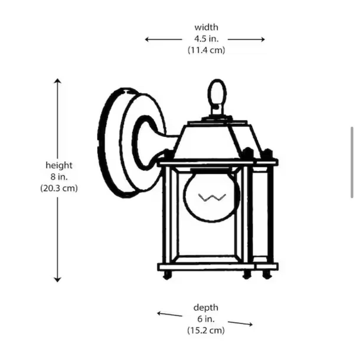 Patrician 1-Light Black Outdoor Wall Light