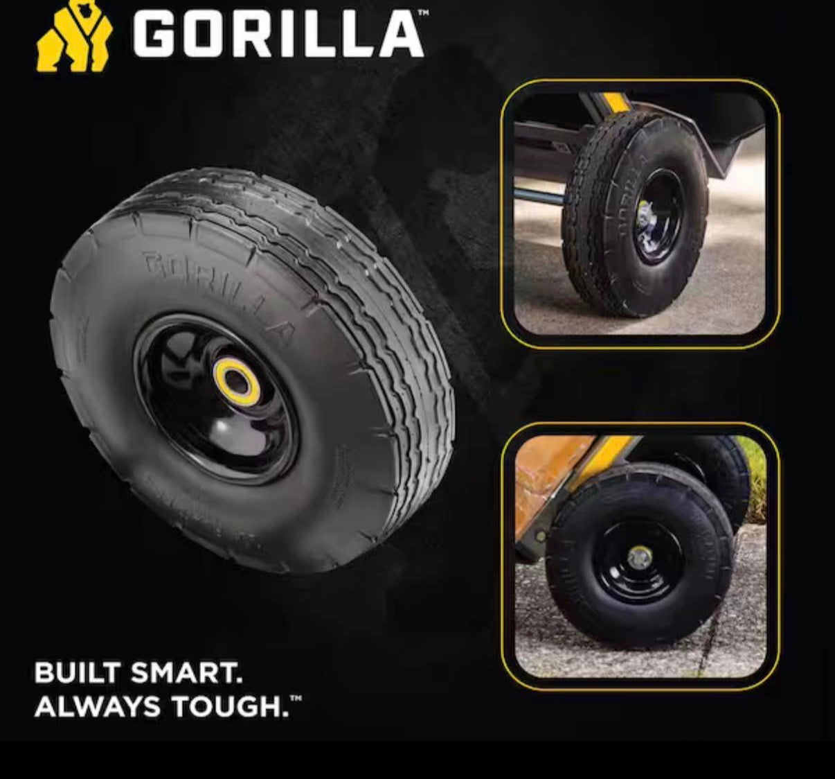 gorilla 10 in. Heavy-Duty No-Flat Hand Truck Replacement Tire