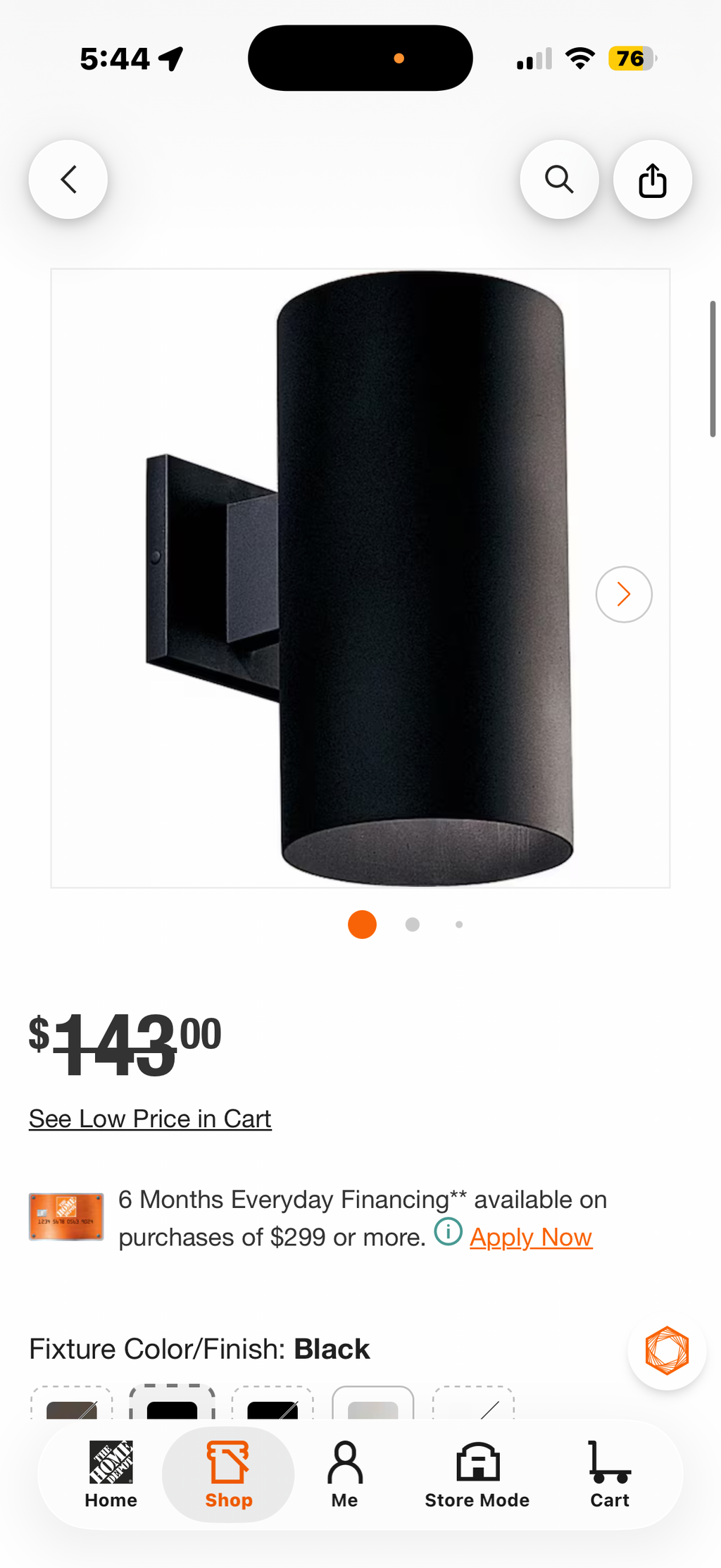 6" Black Modern Outdoor LED Aluminum Wall Lantern Light