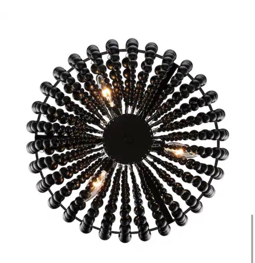 Cayman 3-Light Black Chandelier Light