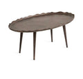 Alessia 33.5 in. Bronze Oval Metal Coffee Table