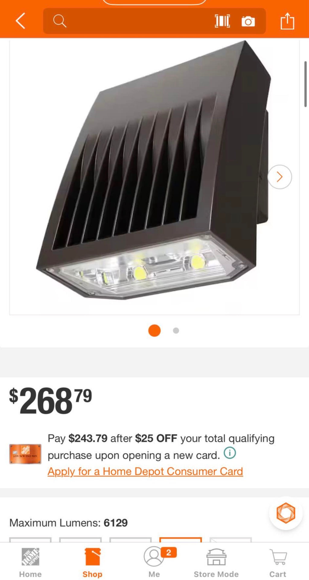 Crosstour Carbon Bronze Outdoor LED Wall Pack Light 6129 Lumens