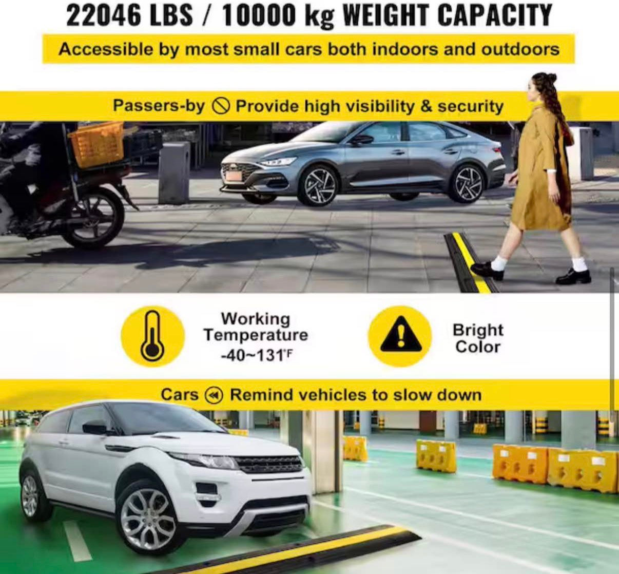 22046 lbs. Loading Cable Wire Cord Cover Speed Bump (4-Pieces)