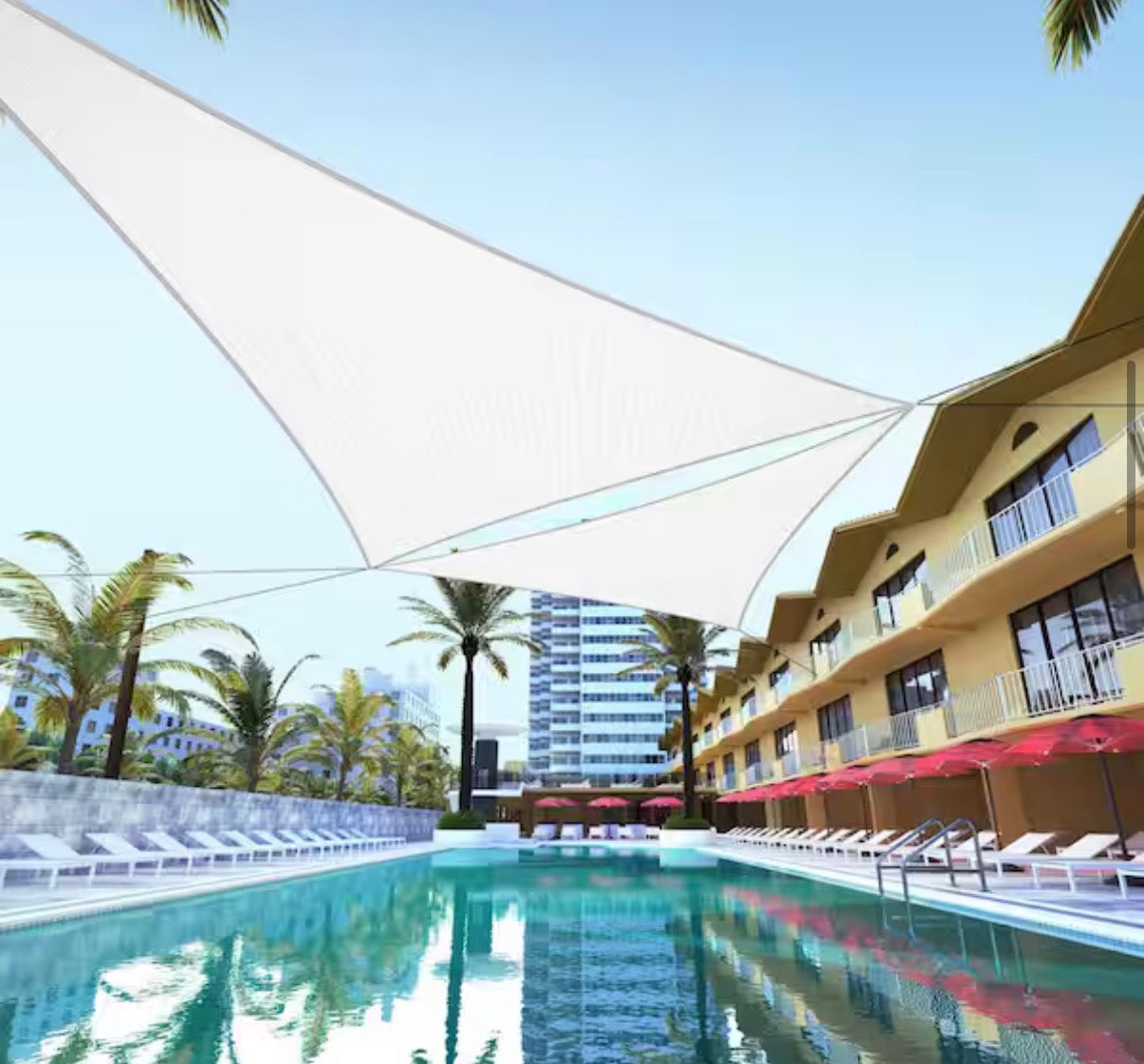 12 ft. x 12 ft. 190 GSM White Triangle Sun Shade Sail Screen