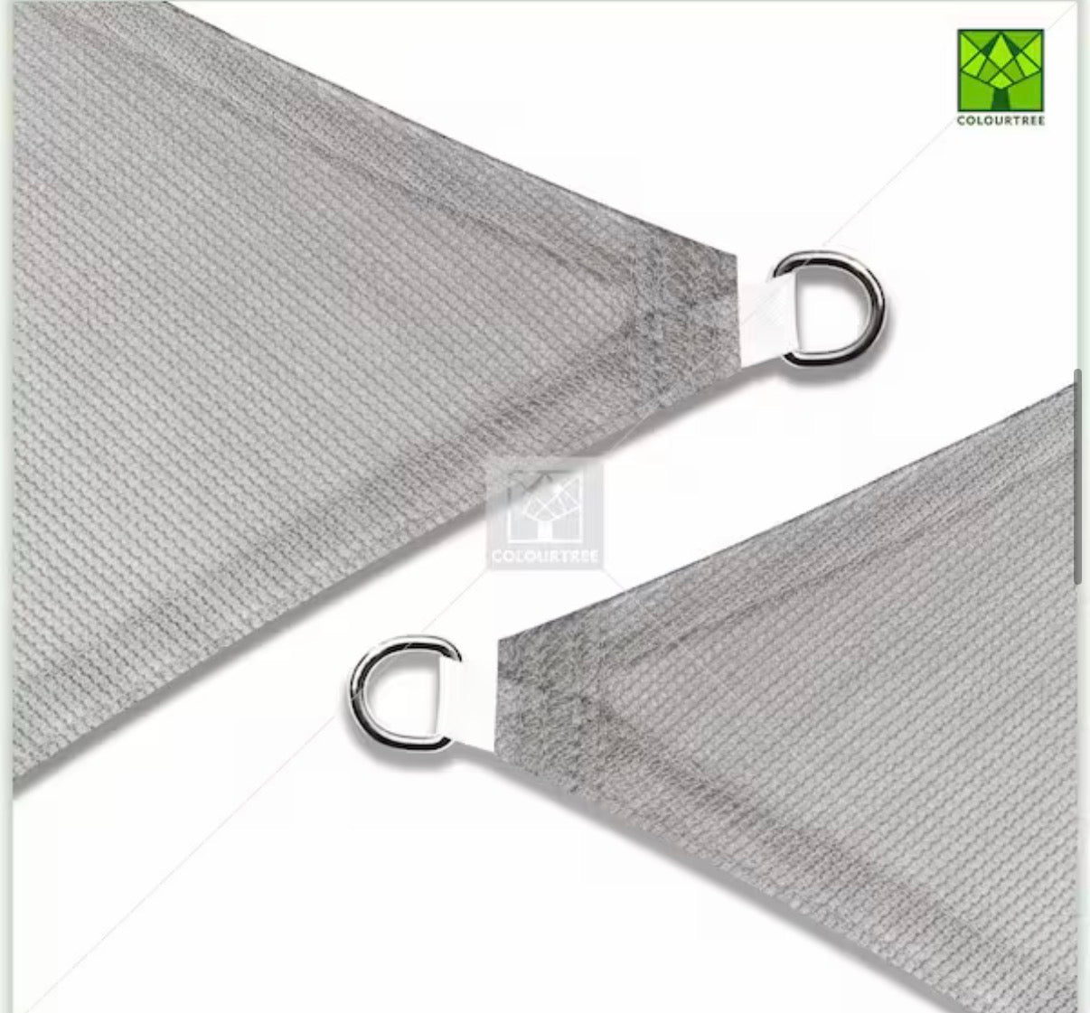 10 ft. x 10 ft. 190 GSM Grey Square Sun Shade Sail Screen