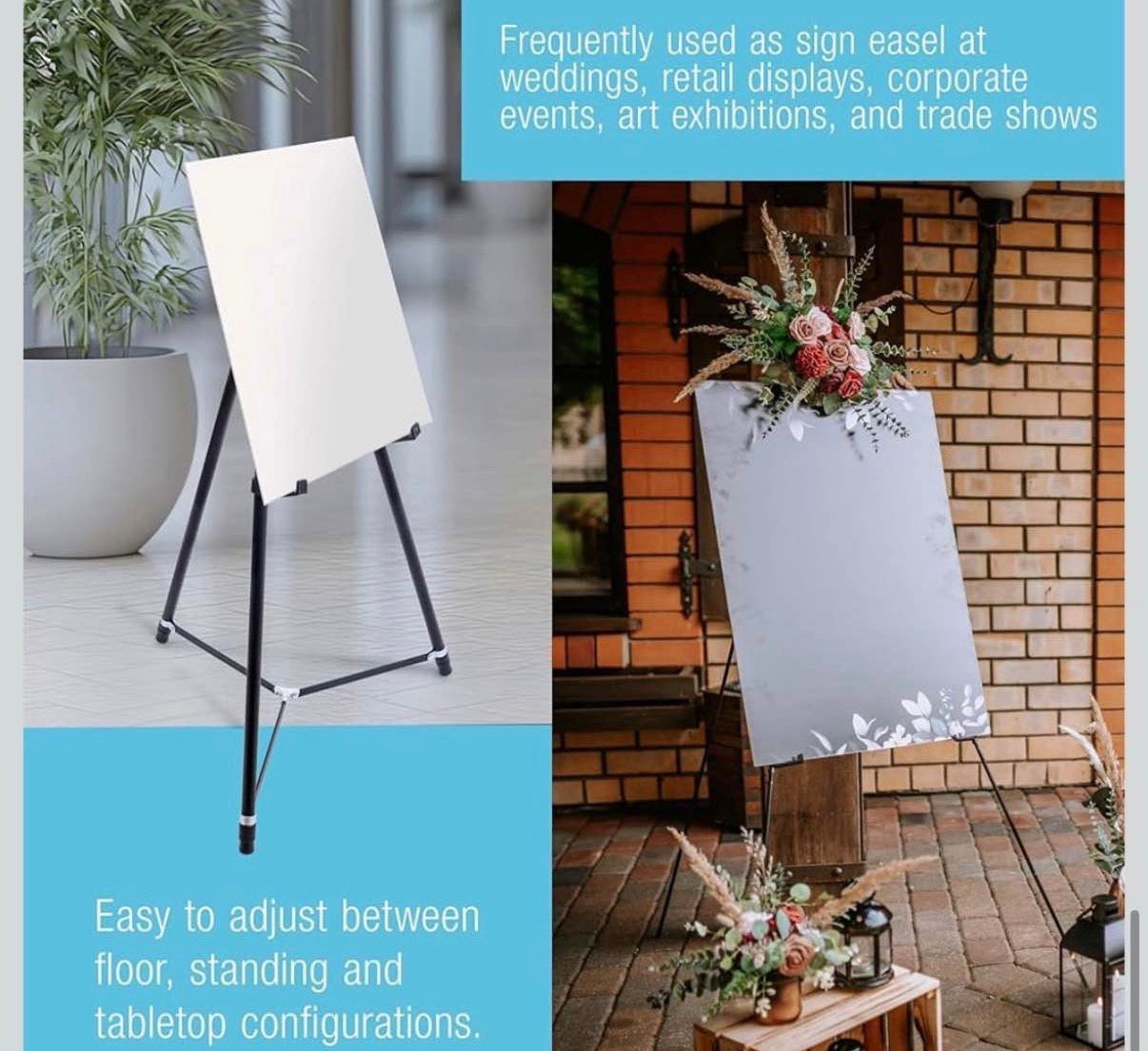 66" Portable Easel Stand Sign Display